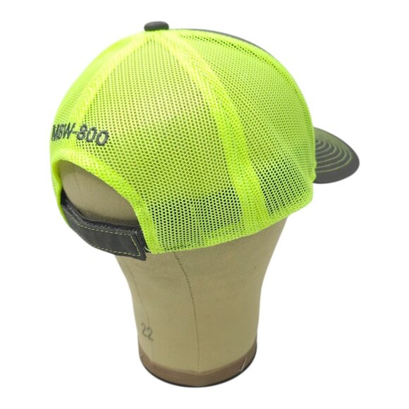 Outdoor Cap 3D Embroidered Mesh Snapback Trucker Baseball Hat Fluorescent Green - Picture 13 of 13